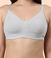 Enamor Ultra-Smoothing Women's Cotton Everyday T-Shirt Bra - No-Pinch, Hidden Lift, Non Padded, Wirefree, High Coverage - A027