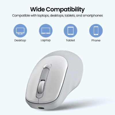 Portronics Toad 7 Wireless Mouse, Bluetooth 5.3V & 2.4 GHz Wireless, Adjust Sensitivity Upto 3200 DPI, Rechargeable Built in Battery Portronics Toad 7 Wireless Mouse, Bluetooth 5.3V & 2.4 GHz Wireless, Adjust Sensitivity Upto 3200 DPI, Rechargeable Built in Battery