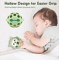 Baby Owl Silicone Teether and Rattle – Soft Sensory Soother for Infants