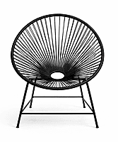 Leppard Weaved Accent Chair Black