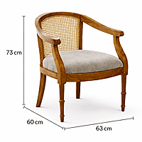 Lord Solidwood Cane Accent Chair