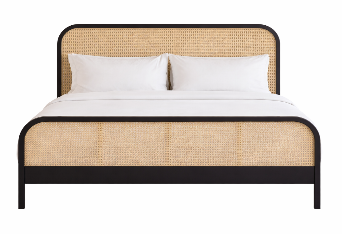 Alaya Hotel King Size Bed in Cane