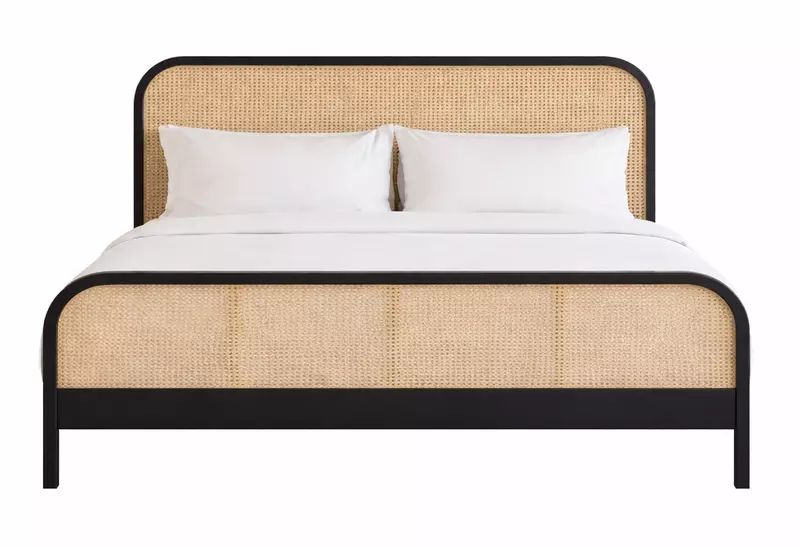 Alaya Hotel King Size Bed in Cane