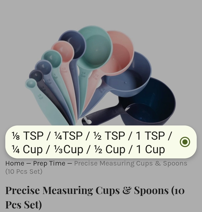 measuring spoon plastic set