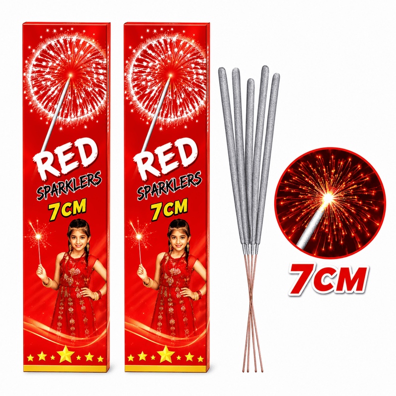 7CM - Red Sparklers