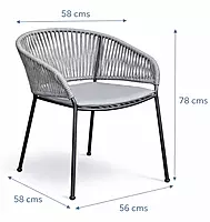 Coral Outdoor Accent Patio Weaving Chair Set of 2