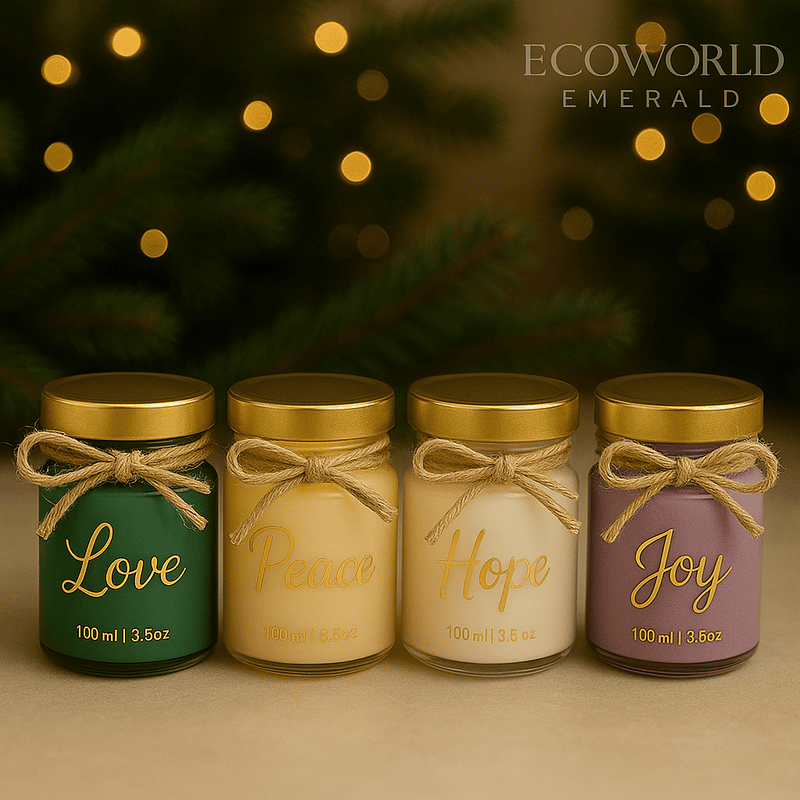 Christmas Serenity Candle Gift Set – Love, Peace, Hope & Joy Collection