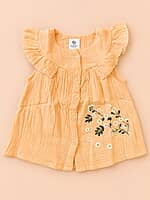 Nilavi – Muslin Front-Open Baby Frock | Assorted Colours Nilavi – Muslin Front-Open Baby Frock | Assorted Colours