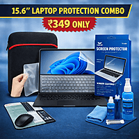 15.6 Inch Laptop Protection Combo ₹349 – Sleeve, Screen Guard, Keyboard Protector & Cleaning Kit