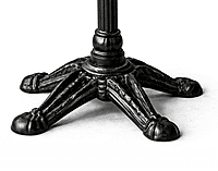 Majestic Marble Top Cast Iron Dining Table