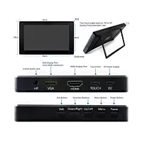 7inch Capacitive Touch HDMI LCD (H) (with case) 1024x600-Waveshare