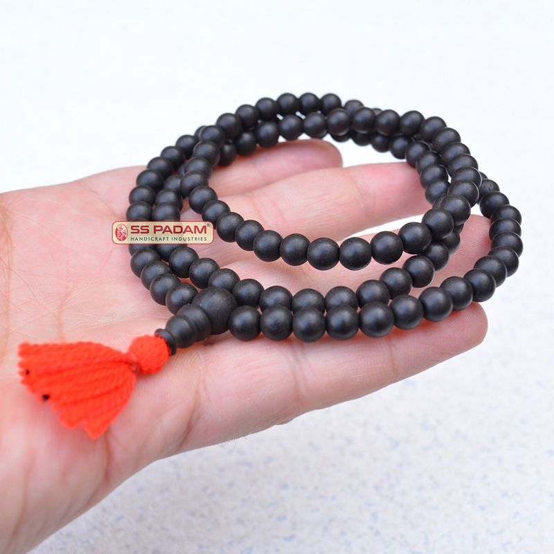 7MM Black Ebony Wood Karungali Mala 100% Original