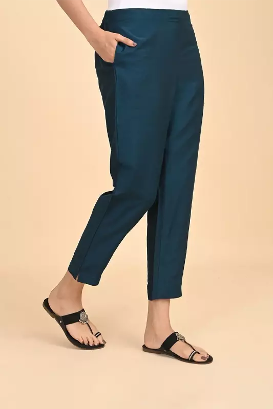 Women Ethnic Trousers - Blue