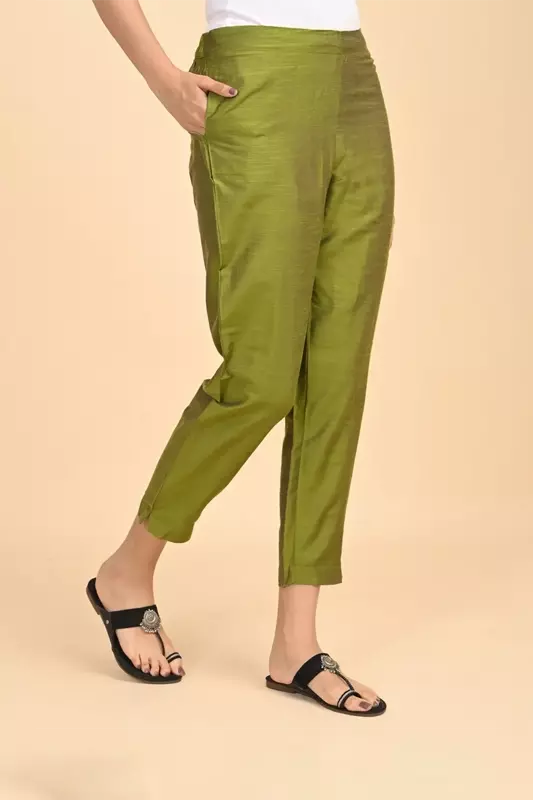 Women Ethnic Trousers - Green