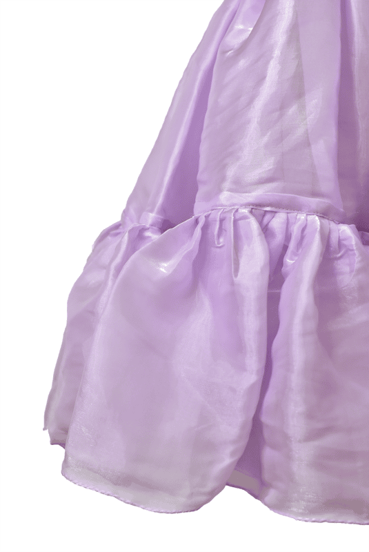 Lavender One Shoulder Organza Dress