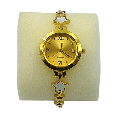 Elegant Gold Star Charm Bracelet Watch for Women - Quartz