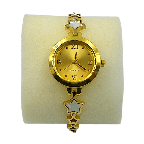 Elegant Gold Star Charm Bracelet Watch for Women - Quartz