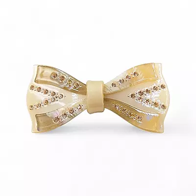 Elegant Ivory Ribbon Hair Barrette Clip for Women