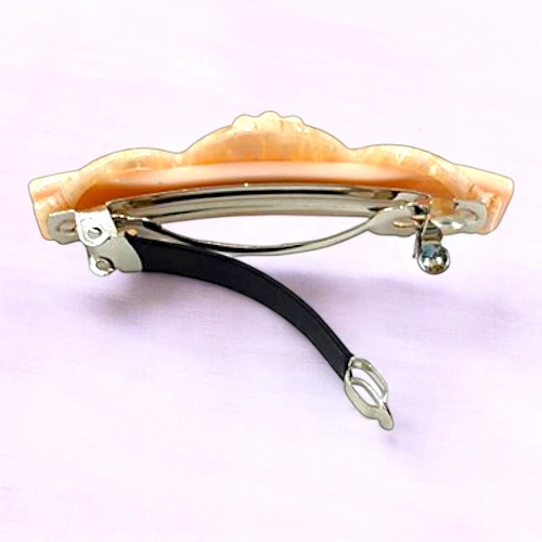 Elegant Flower & Stone Hair Barrette