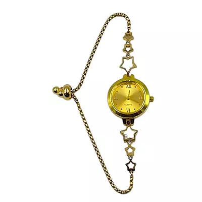Elegant Gold Star Charm Bracelet Watch for Women - Quartz