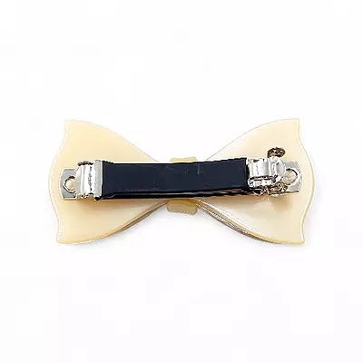 Elegant Ivory Ribbon Hair Barrette Clip for Women