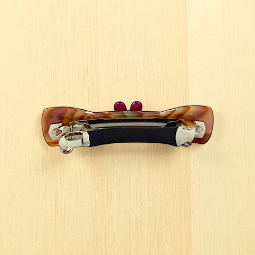 Acetate Hair Barrette with Floral Accent