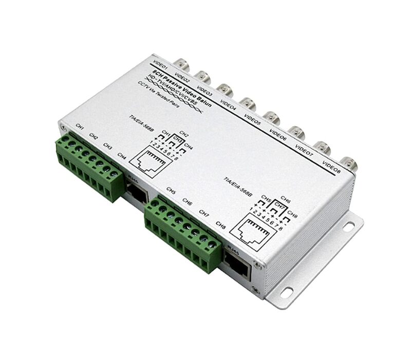 UTP Video Balun 8CH Passive ,BNC to RJ45 Converter Box ,Aluminium Alloy HD CCTV Transceiver for Cameras UTP Video Balun 8CH Passive ,BNC to RJ45 Converter Box ,Aluminium Alloy HD CCTV Transceiver for Cameras