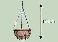 Coco Liner and Hanger Set | Coir Hanging Basket Planter | Multiple Sizes