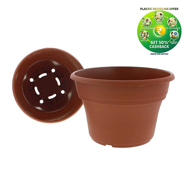 Nursery Flower Pot | 8 Inch Pot | Red / White / Black