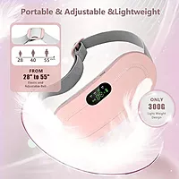 Heating Pad Belt for Menstrual Cramps, Period Pain Relief with Vibration Massage, 3 Heat Settings, Pink