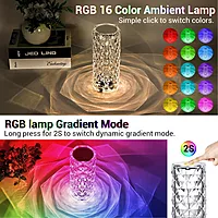 Crystal Rose Table Lamp