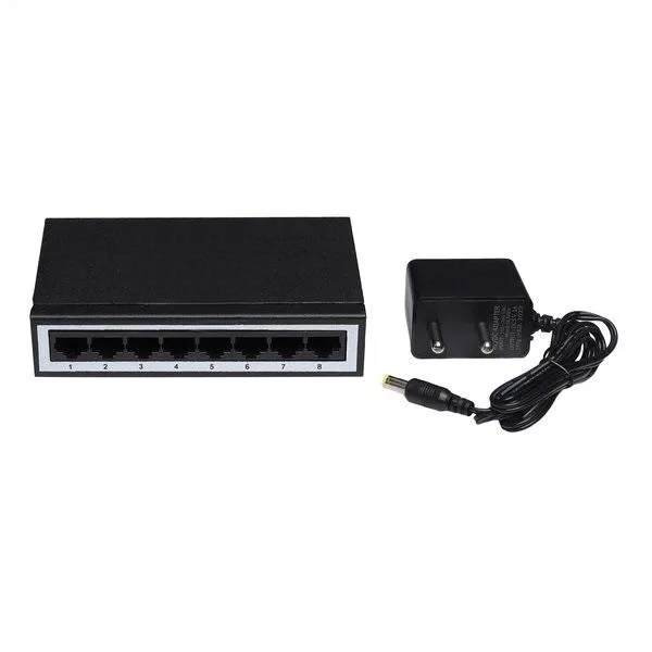 Gigabit Ethernet Network Switch | 5/8-Port 10/100Mbps | Metal Body, RJ45 Ports, Plug & Play, Compact Design for Seamless Connectivity