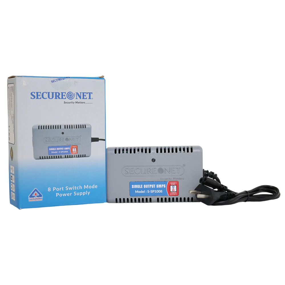 Secure Net 8 CH. POWER SUPPLY SINGLE PORT - S-SP-1008