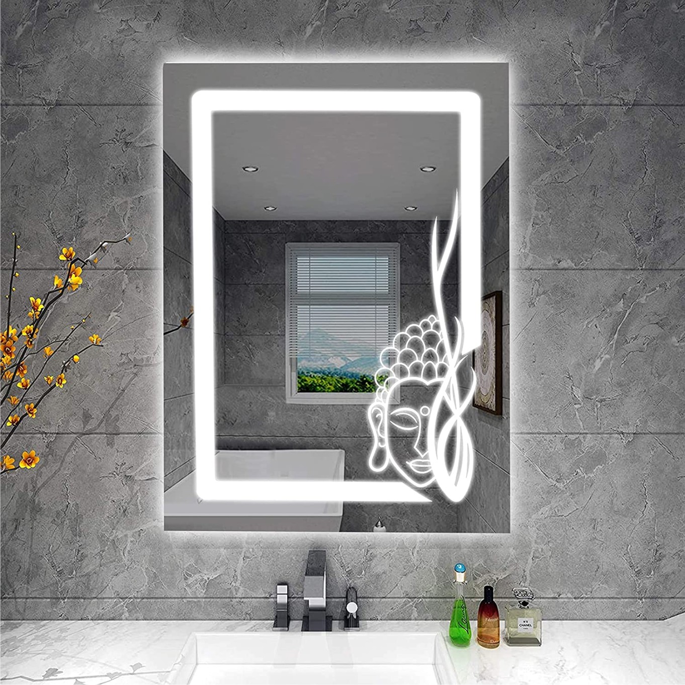 Rectangular LED Touch Sensor Mirror 007