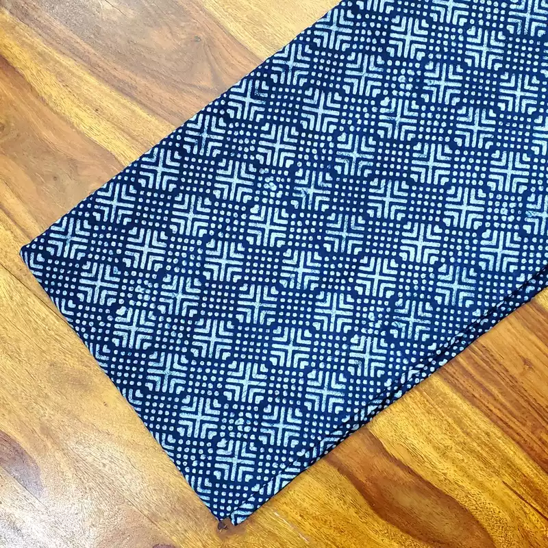 Akola Dabu Indigo Cotton Fabric #8