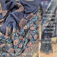 PURE CHANDERI SILK SAREE ssgSCDS22569