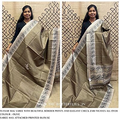 TUSSER SILK SAREE SFHSTSK24627