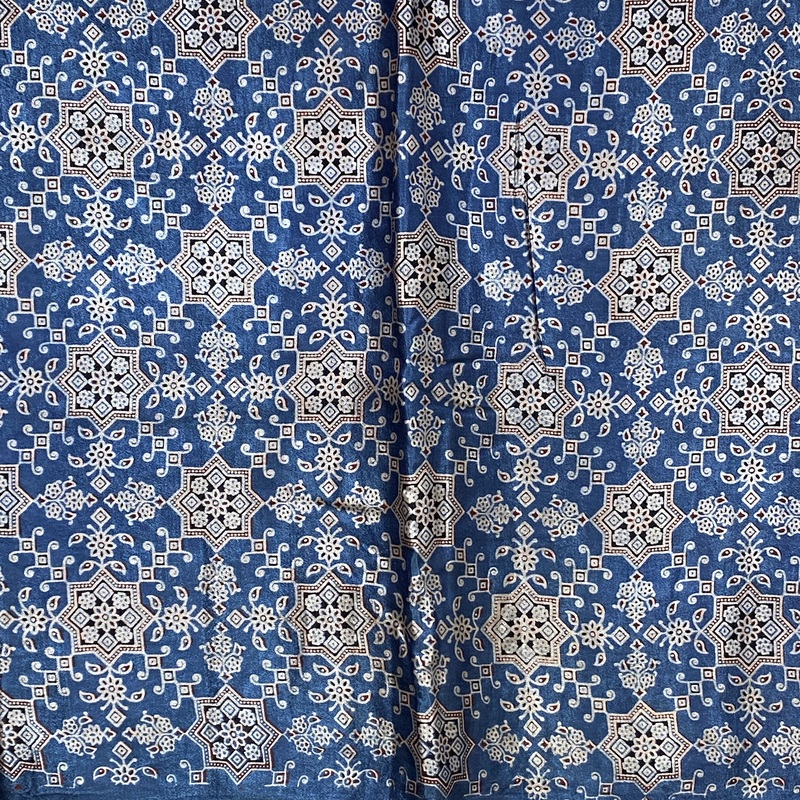 Mashru Silk Ajrakh Print #8