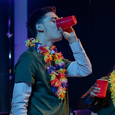 The Magic Balloons Store- Beer Pong Glass- Red Drinking Glasses for Christmas Diwali New Year Wedding Halloween and Bachelor Party Supplies- Liquid Capacity 450ml Set of 50 pcs- 181565