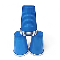 Pack of 30 - 450ml Pong Glasses | Beer Pong | Reusable Party Drinking Cups | Eco-Friendly Pong Cups for Events | Multipurpose Colorful Glasses for Parties - Blue