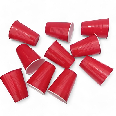 The Magic Balloons Store-Get the Party Started with 100 Piece Set of Red Beer Pong Glasses for Christmas, Bachelor, Cocktail, New Year and Wedding Parties - Liquid Capacity 450ml!
