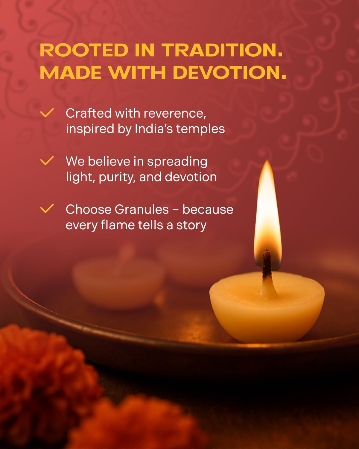 GRANULES Ghee Diya for Puja  100 Pieces  (pack of 1)