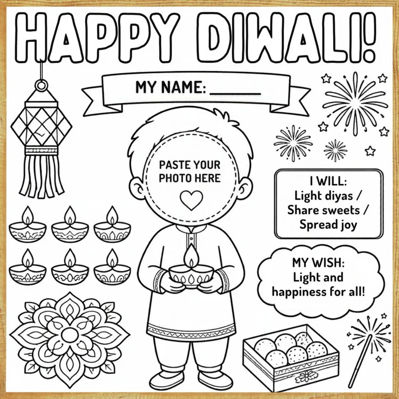 Happy Diwali – Colour & Frame Kit
