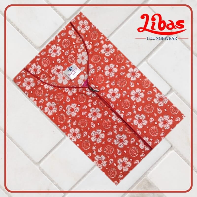 Orang Bizi Lizi Nighty With Floral Print All Over From Libas Loungewear - AL1035