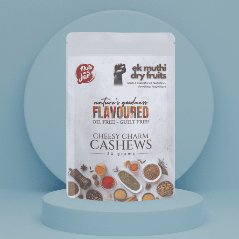 Ek Muthi Dryfruits Oil Free Flavoured Cheesy Charm Cashew 30 Grams Ek Muthi Dryfruits Oil Free Flavoured Cheesy Charm Cashew 30 Grams