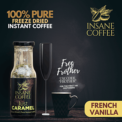 Insane Coffee Freeze Dried French Vanilla 50 Grams