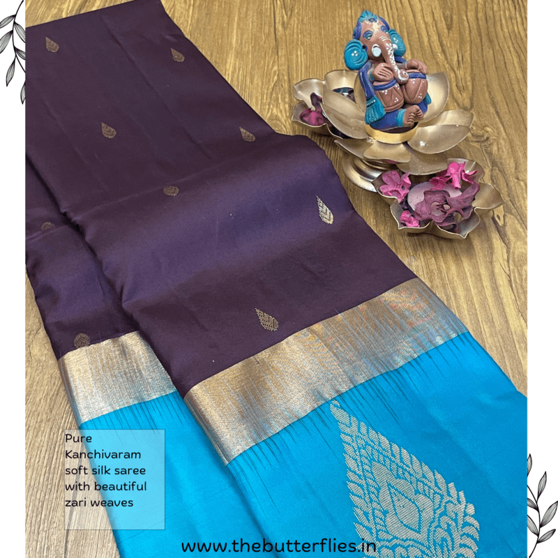 Kanchivaram soft sillk saree with pretty weaves SASSSIL21333
