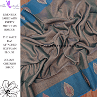 SILK LINEN SAREE  MKTSLIN23619