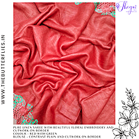 PURE LINEN SAREE YBRSLIN23626 PURE LINEN SAREE YBRSLIN23626