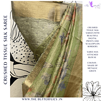 CRUSHED TISSUE SILK SAREE  DVFSTES23769